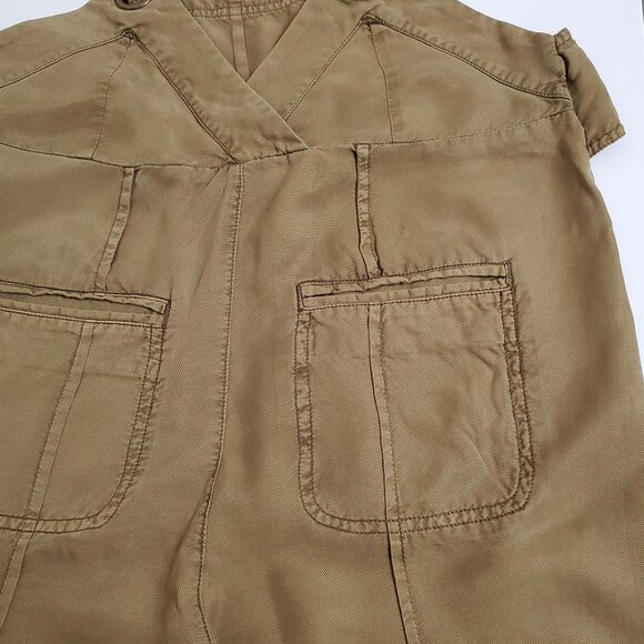 Hei Hei Anthropologie Recreation Utility Overalls XS Olive Green Wide Leg Pocket - Picture 11 of 16